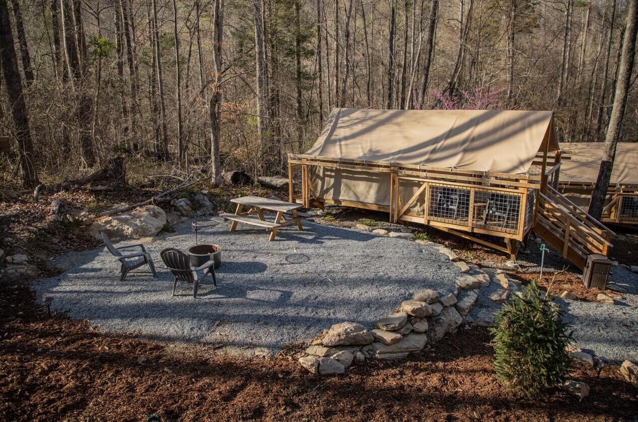 Image showcasing Wilderness Cove Glamping Tents | Outdoor Adventure Retreats