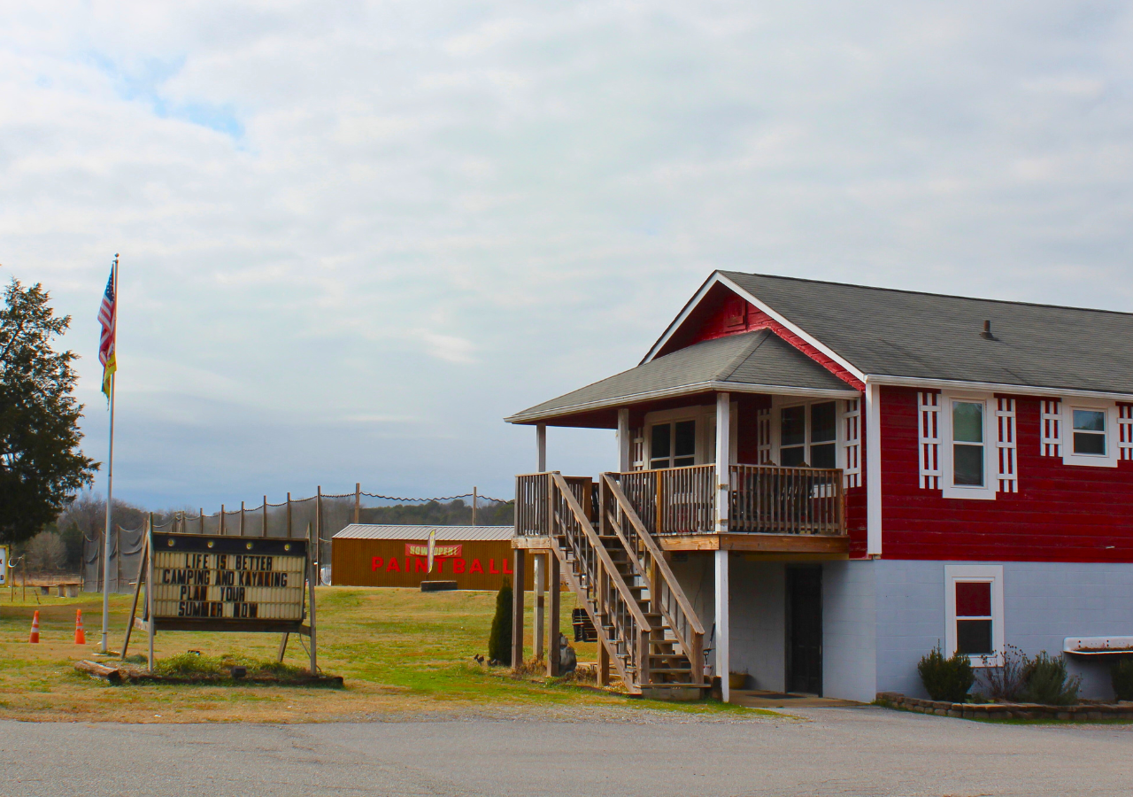 Bird's Nest Lodge sits a short walk from the creek.